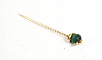 Lot 129 - A gold hat pin in the form of a snake wrapped...