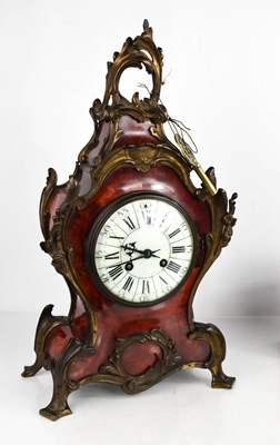 Lot 332 - A French Louis XV red tortoiseshell mantle...