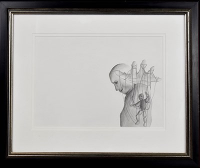 Lot 33 - Brogan Schamp (20th century): pencil sketch on...
