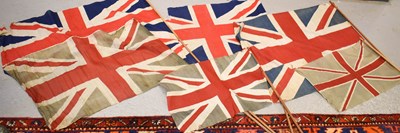 Lot 284 - A group of six 1940s British flags, the...