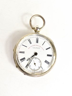 Lot 177 - A J.G. Graves of Sheffield silver pocket watch,...