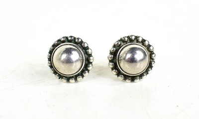 Lot 35 - A pair of Georg Jensen silver half ball stud...