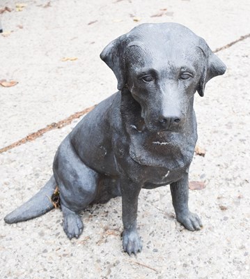 Lot 471 - A garden metalware sculpture of a labrador,...