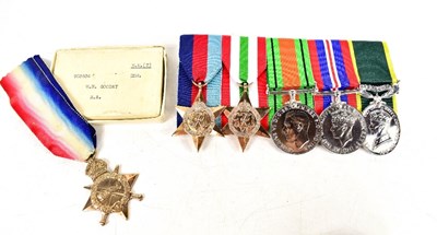 Lot 238 - A WWII medal group of William H Gooday, to...