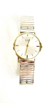 Lot 183 - A Buren 9ct gold cased wristwatch, with a...