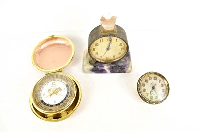 Lot 150 - An N Haydon clock face, a vintage Zenith clock...