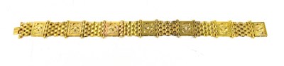 Lot 111 - A gold continental choker style necklace,...