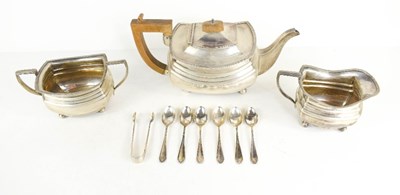 Lot 227 - A silver tea set, comprising teapot, milk jug...