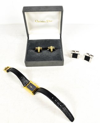 Lot 164 - A pair of Christian Dior cuff links in the...