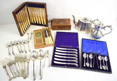 Lot 239 - A selection of silver plateware to include...