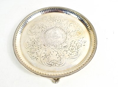 Lot 223 - A George III silver salver, with engraved...