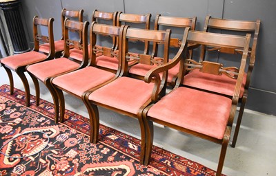 Lot 515 - A set of ten reproduction mahogany dining...