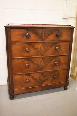 Lot 569 - A Victorian mahogany chest of drawers, with...