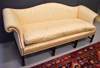 Lot 581 - A Regency style mahogany framed settee...