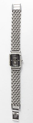 Lot 44 - A ladies wristwatch, inset with a 999.5 Credit...