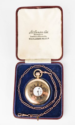 Lot 88 - A gold half hunter pocket watch by J W Benson,...
