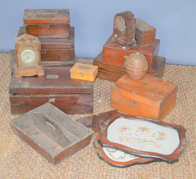 Lot 250a - A quantity of Victorian work boxes and writing...