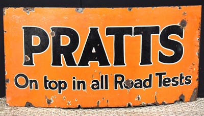 Lot 143 - A vintage Pratts "On top in all Road Tests"...
