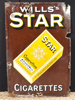 Lot 27 - Enamel signs: A vintage Will's Star Cigarettes...