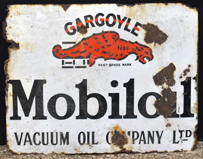 Lot 53 - Enamel Signs: A vintage Mobiloil "Gargoyle"...