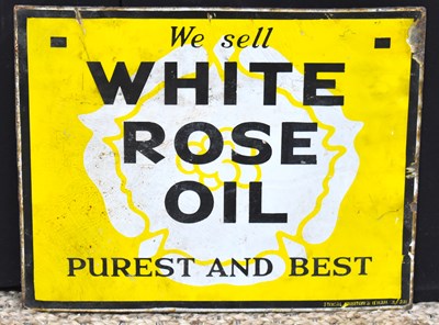 Lot 21 - Enamel Signs: A vintage 'We Sell White Rose...