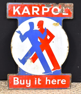 Lot 22 - Enamel Signs: A vintage 'Karpol' Buy it Here...