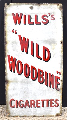Lot 17 - Enamel Signs: A vintage 'Wills's Wild Woodbine...