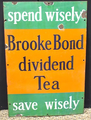 Lot 8 - Enamel Signs: A vintage 'Brooke Bond Dividend...