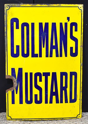 Lot 47 - Enamel Signs: A large vintage 'Coleman's...