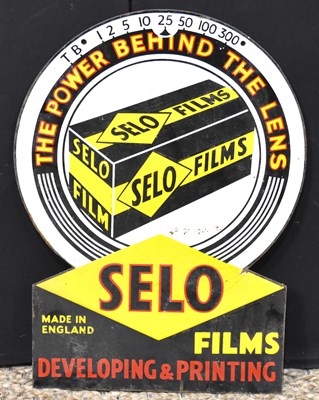 Lot 45 - Enamel Signs: A vintage 'Selo Films -...