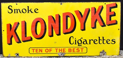 Lot 5 - Enamel Signs: A vintage 'Smoke Klondyke...