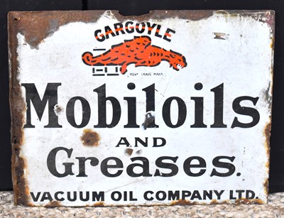Lot 127 - Enamel Signs: A vintage 'Gargoyle Mobiloils...