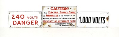 Lot 80 - Enamel Signs: A vintage 'Caution, This...