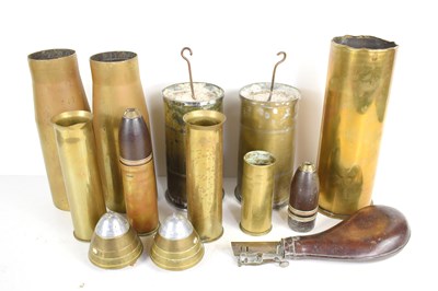 Lot 217 - A collection of brass shells to include two No....