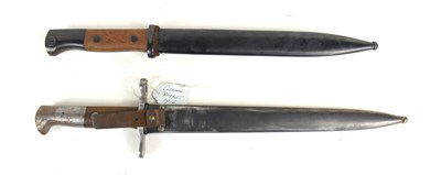 Lot 291 - A Swiss M1889 Bayonet with double fullered...
