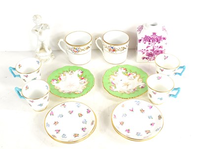 Lot 237 - A late 18th century Meissen porcelain tea...