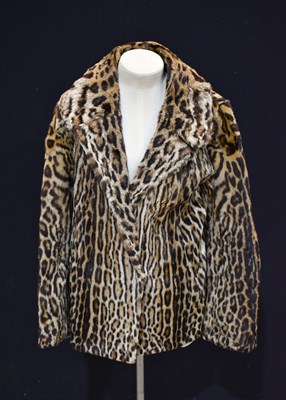 Lot 157 - A vintage Ocelot fur mid length jacket, with...