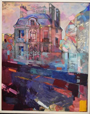 Lot 44 - Amalia? (French, 20th century): Townhouse, oil...