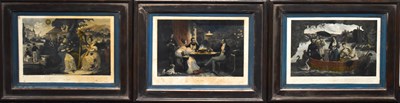 Lot 72 - Three French 19th century hand coloured prints...