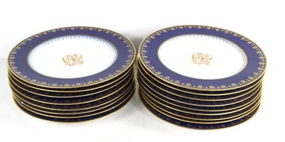 Lot 247 - A group of seventeen Pirkenhammer porcelain...