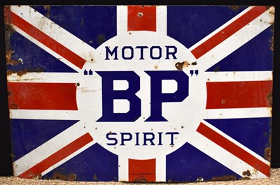 Lot 134 - Enamel Signs: A large BP Motor Spirit enamel...
