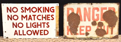 Lot 135 - Enamel Signs: Two vintage enamel signs...