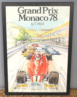Lot 174 - A vintage Formula 1 poster for the 1978 Monaco...