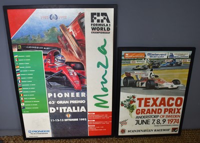 Lot 175 - Two original Formula 1 posters, comprising...