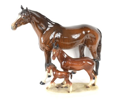 Lot 197 - A large Beswick porcelain horse, 28.5cm high,...