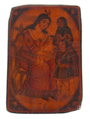 Lot 243 - A 19th century Persian As-Nas hand-painted and...