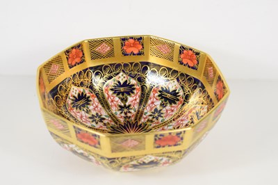 Lot 249 - A Royal Crown Derby Imari pattern octagonal...