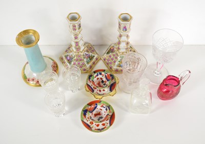 Lot 254 - A group of glassware and porcelain to include...