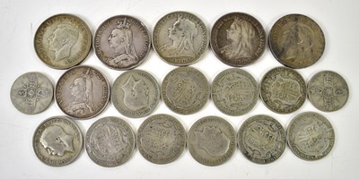 Lot 226 - A group of GB silver coins to include three...