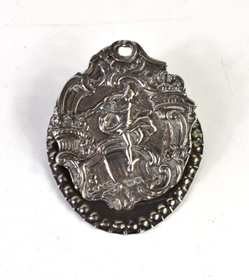 Lot 345 - A Victorian silver letter clip, hinged clip...